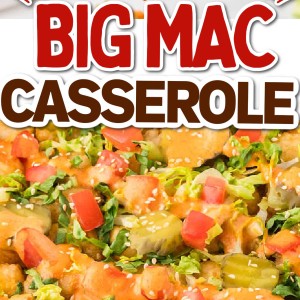 Tater Tot Big Mac Casserole recipe by Cheerful Cook.