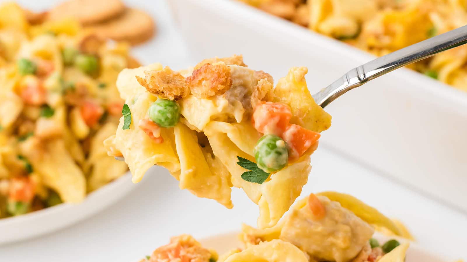 Chicken and Noodle Casserole recipe by Cheerful Cook.