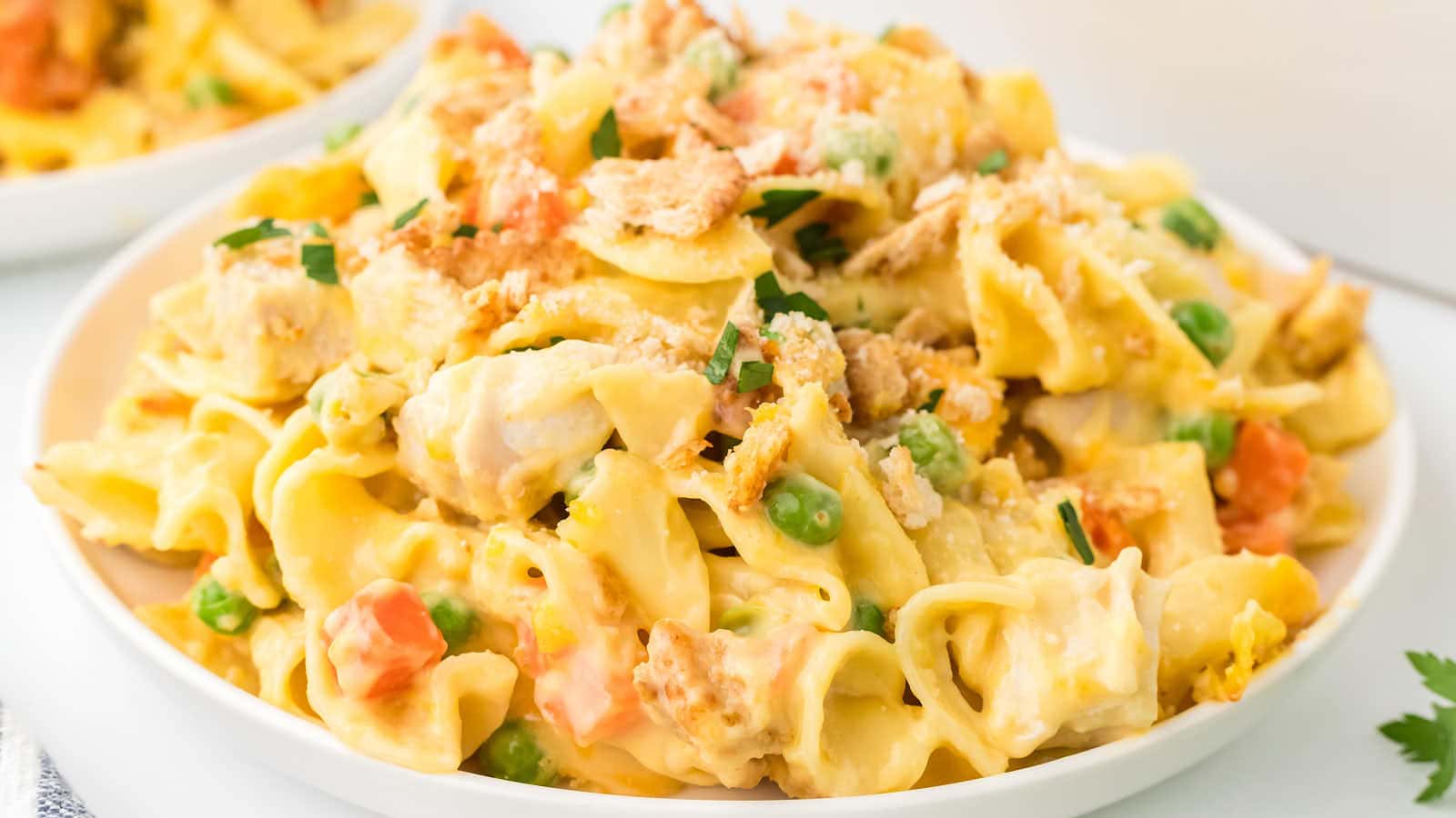 Chicken and Noodle Casserole recipe by Cheerful Cook.