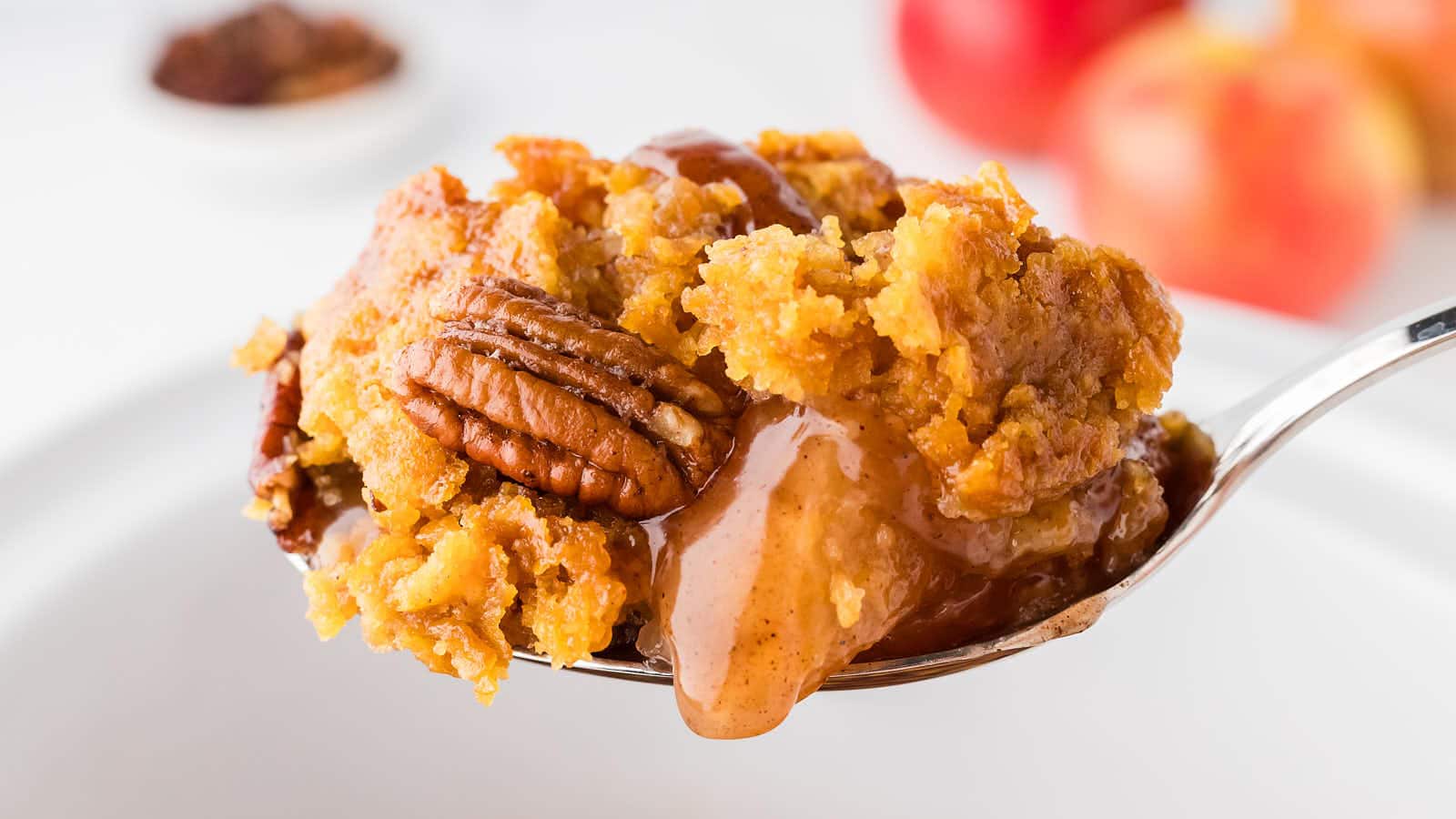 Crockpot Apple Dump Cake recipe by Cheerful Cook.