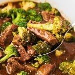 Beef and Broccoli in the slow cooker.