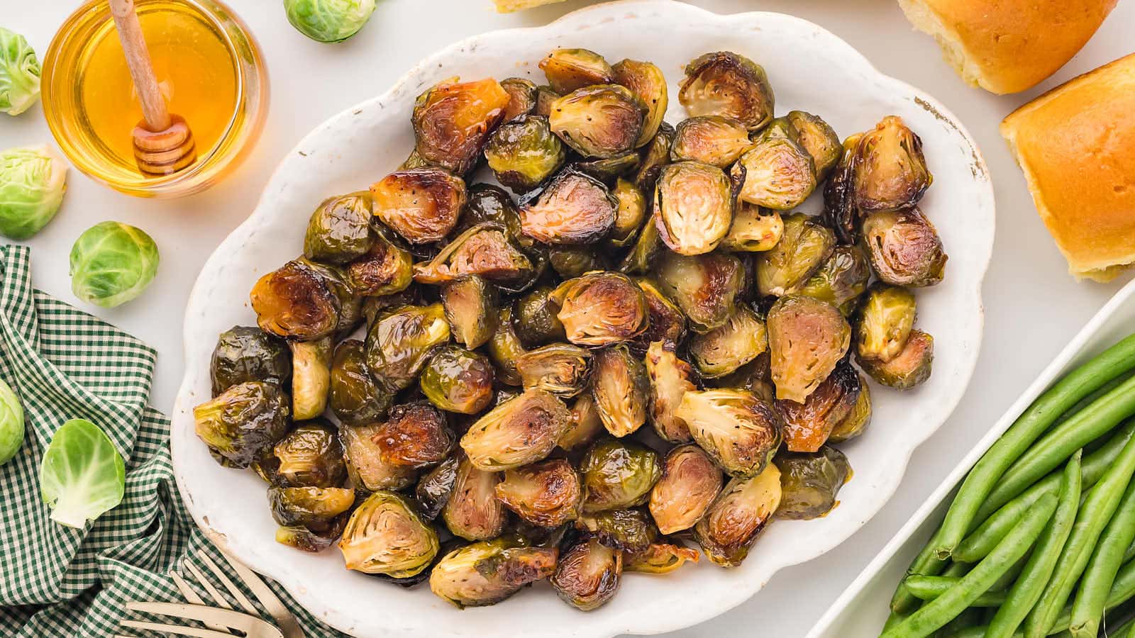 Honey Roasted Brussels Sprouts recipe by Cheerful Cook.