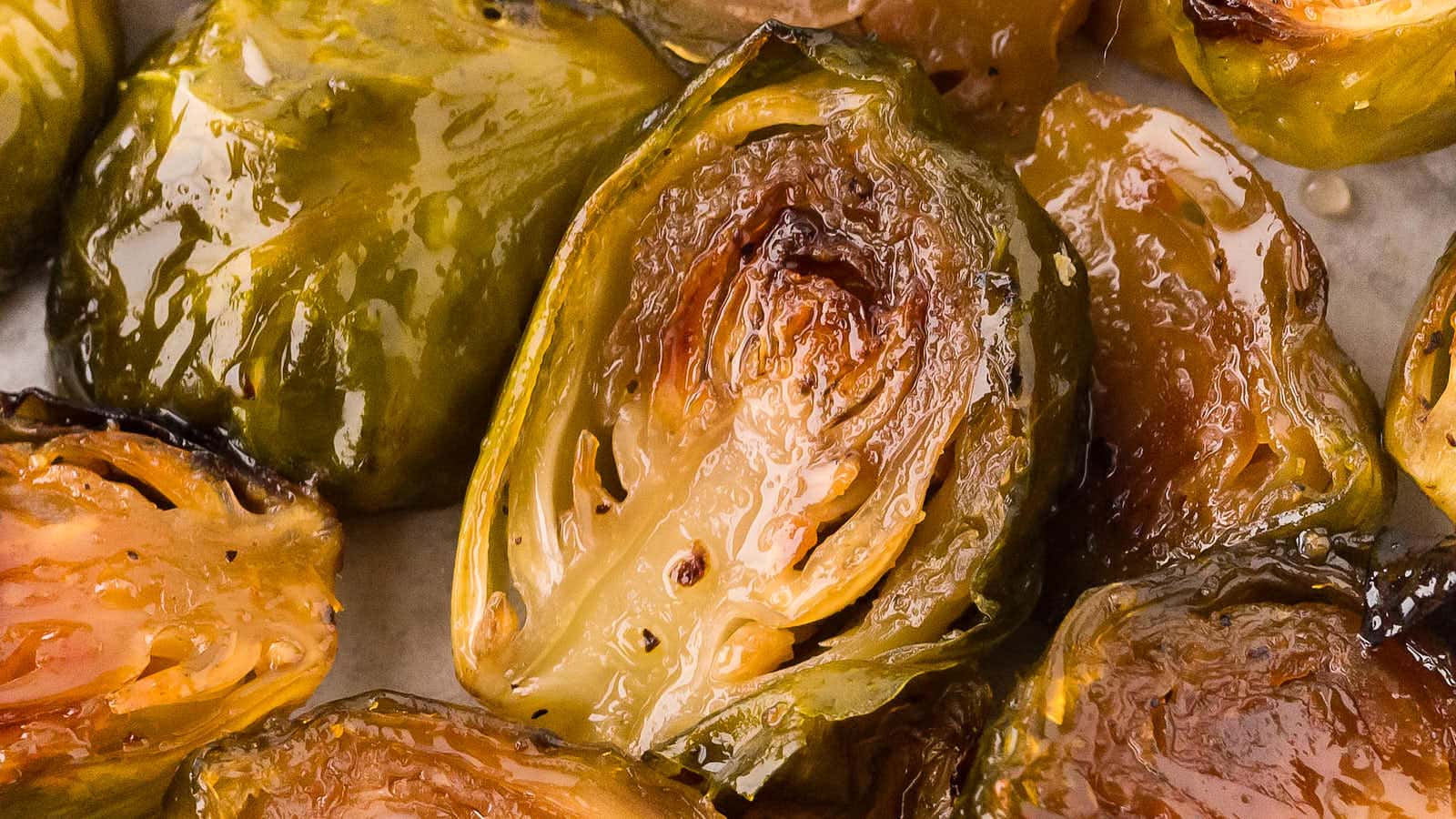 Honey Roasted Brussels Sprouts recipe by Cheerful Cook.