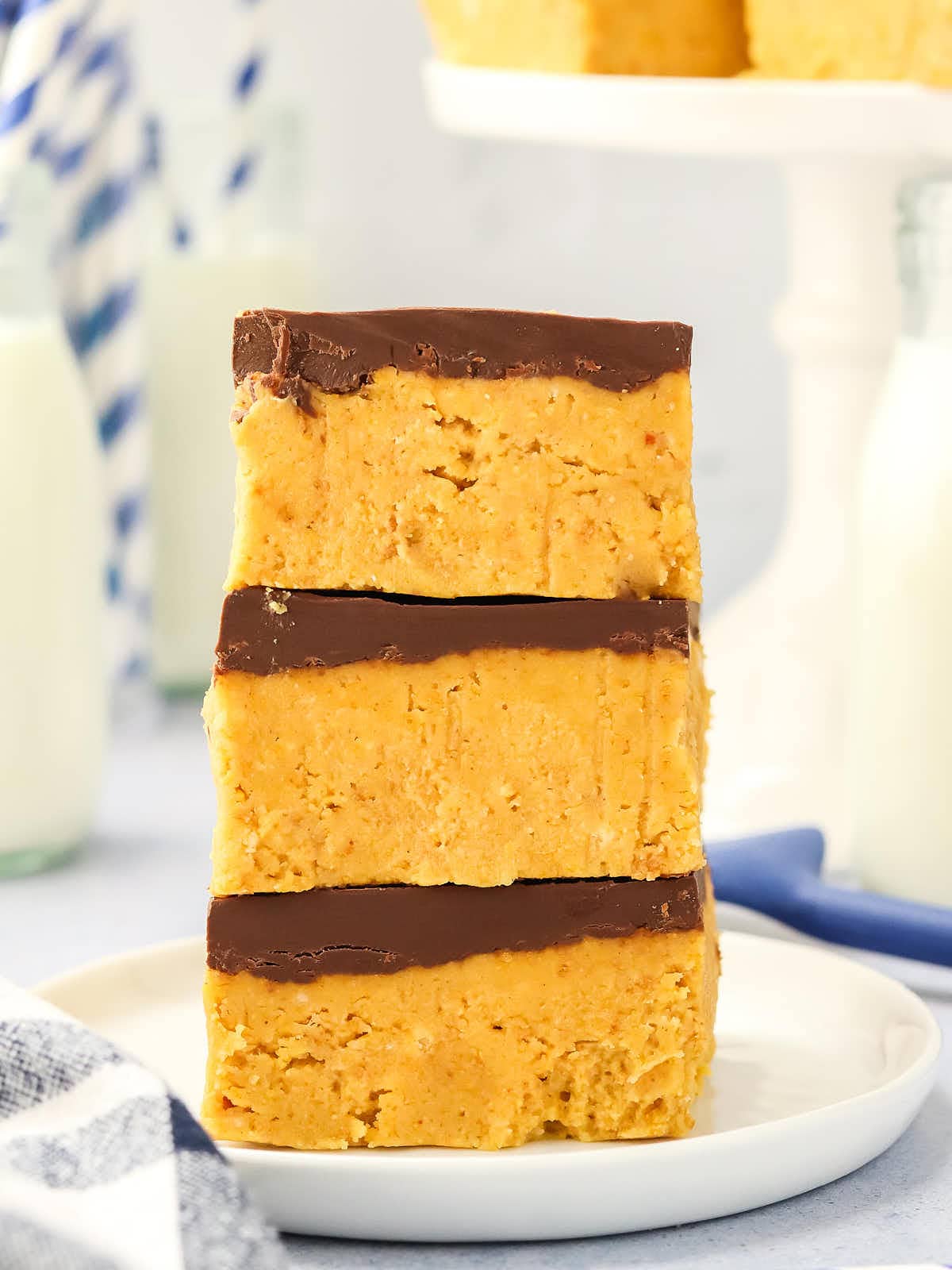 A stack of Peanut Butter Bars.
