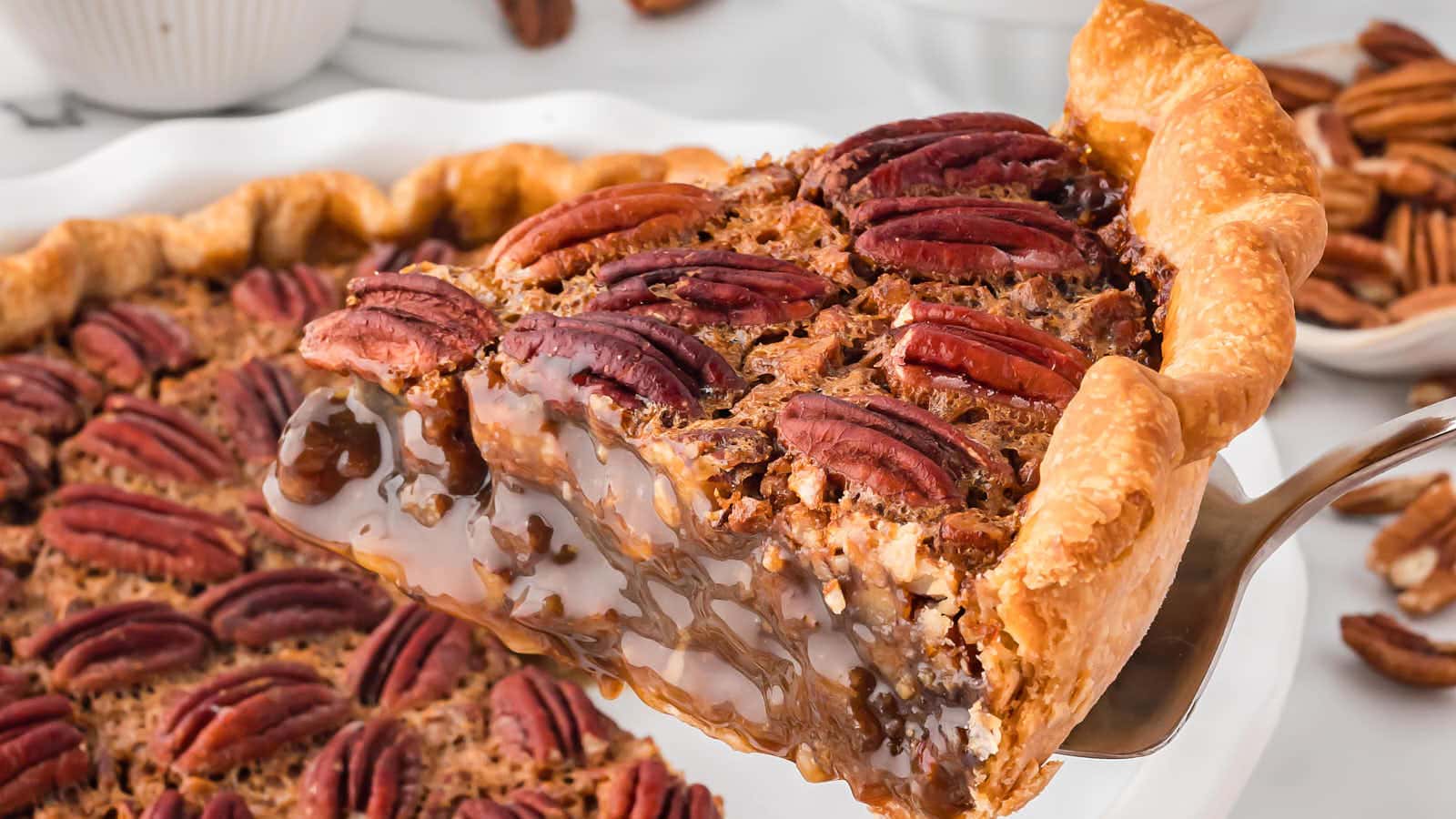 Pecan Pie recipe by Cheerful Cook.