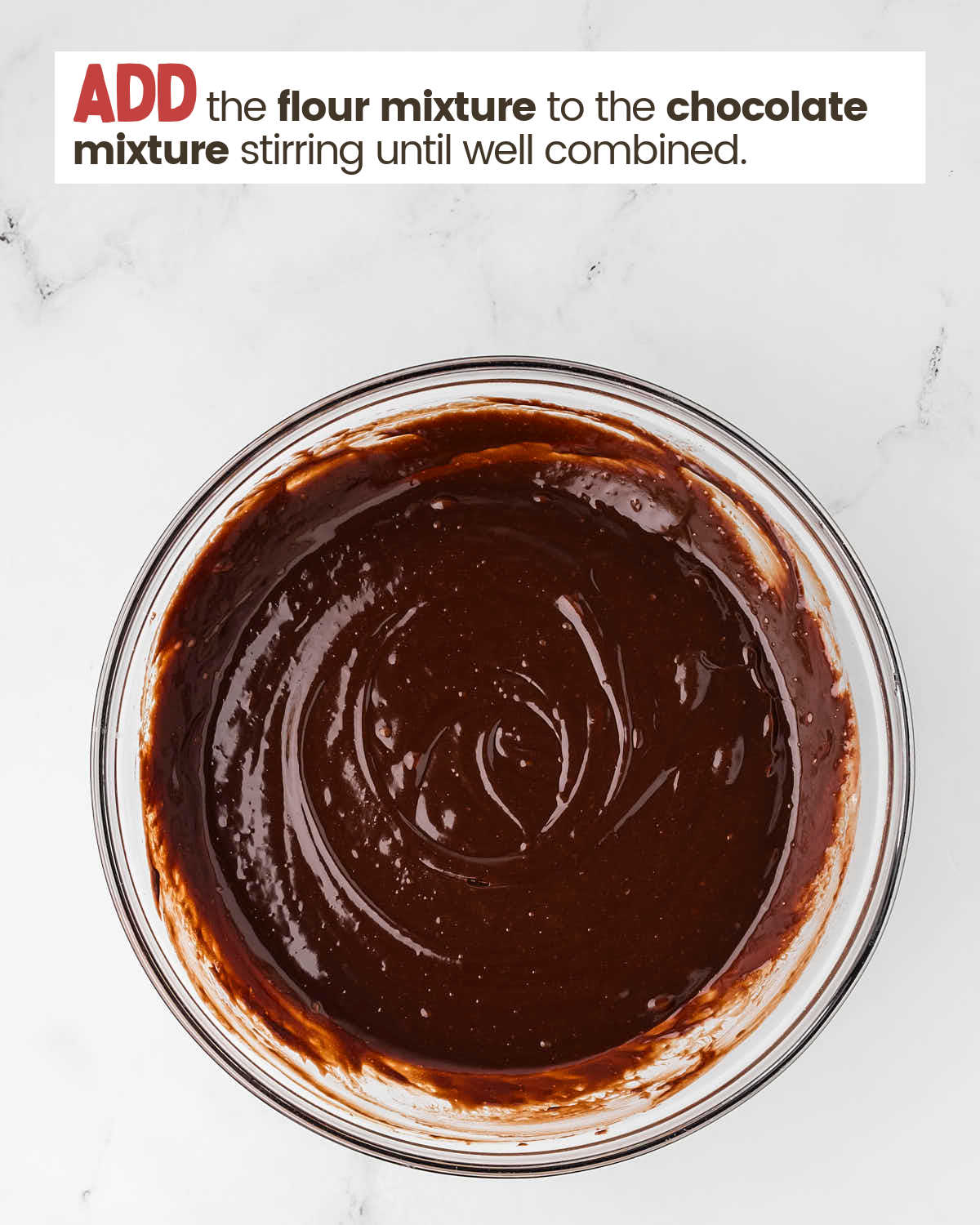 Brownie batter in a large bowl.