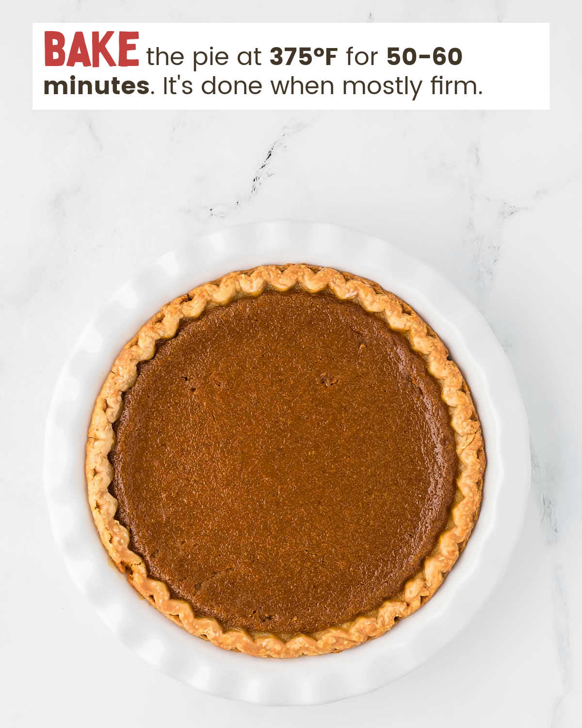 Baked pumpkin pie.