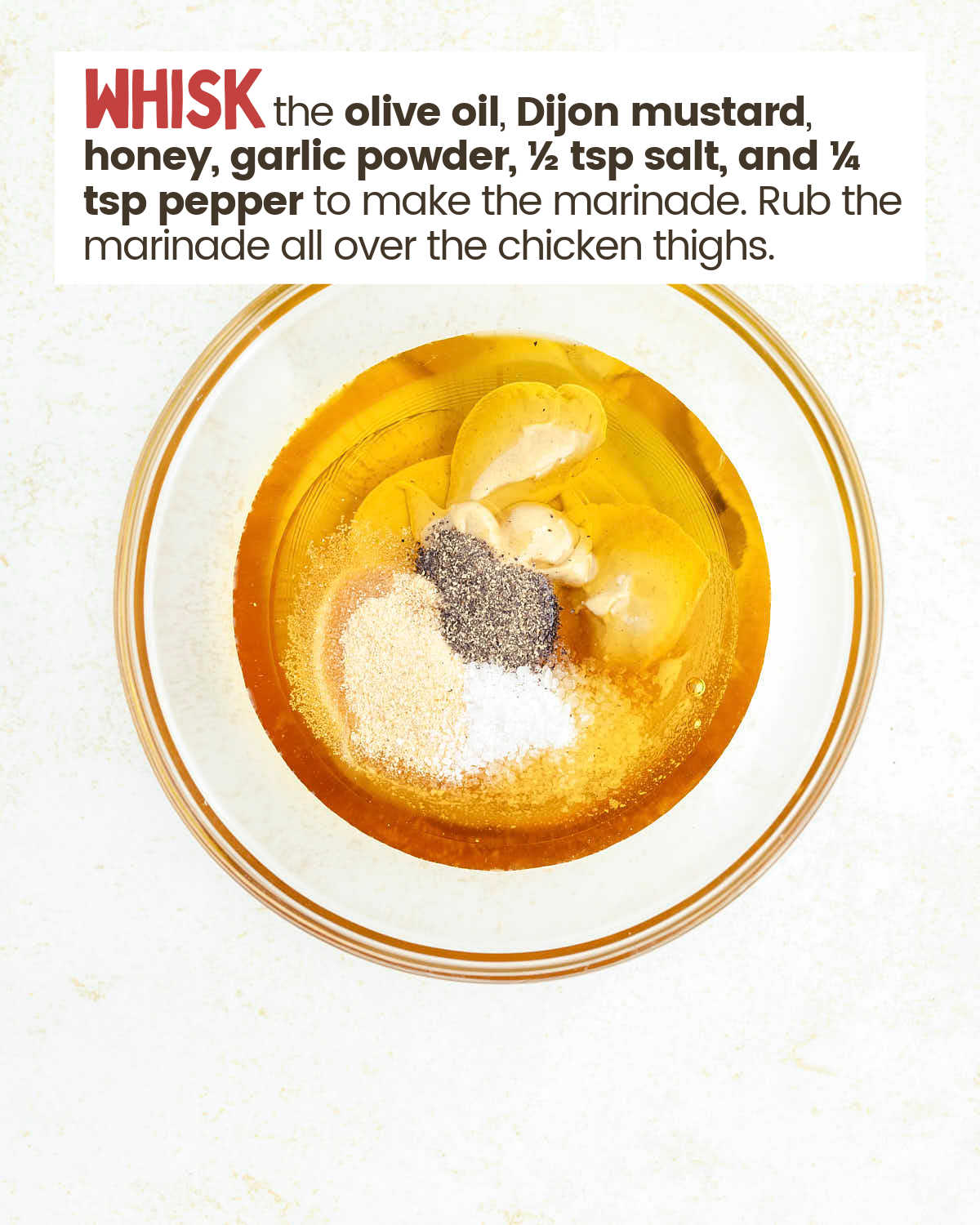 Marinade ingredients in a bowl.