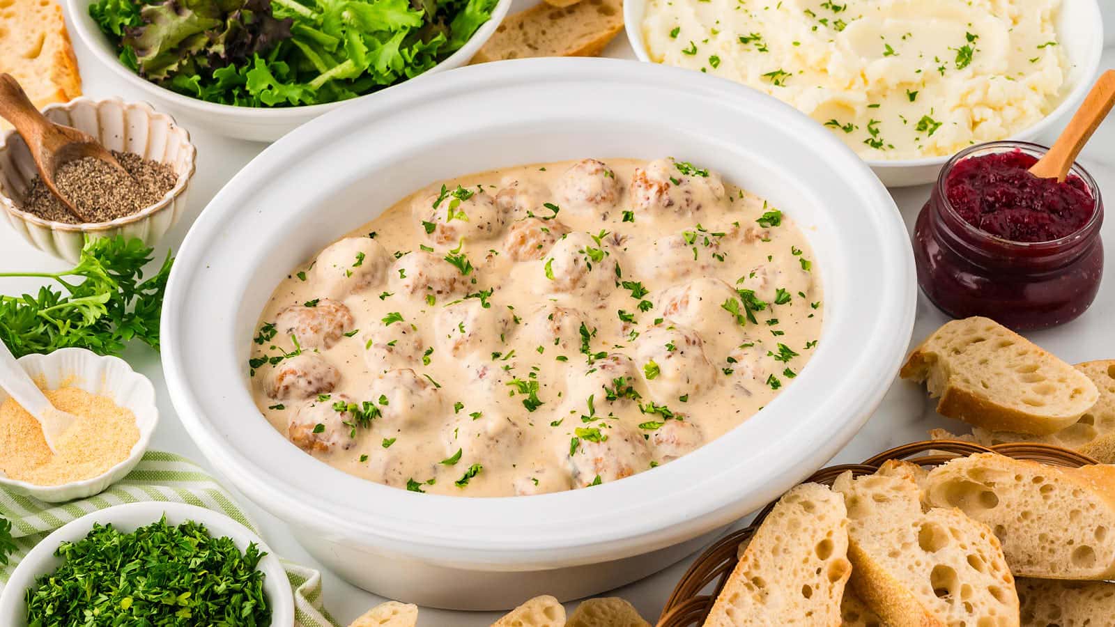 Crockpot Swedish Meatballs recipe by Cheerful Cook.