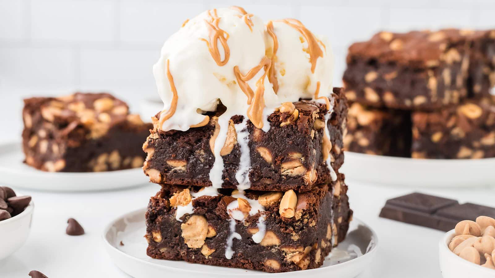 Chocolate Peanut Butter Brownies recipe by Cheerful Cook.