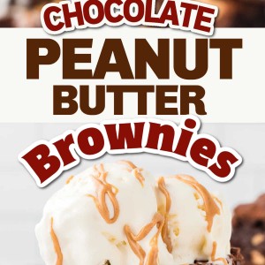 Chocolate Peanut Butter Brownies recipe by Cheerful Cook.
