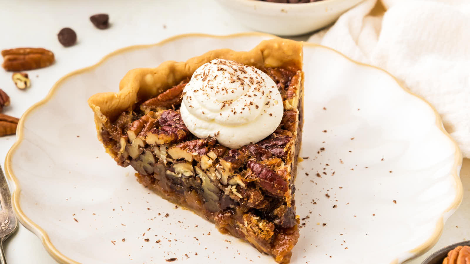 Chocolate Pecan Pie recipe by Cheerful Cook.