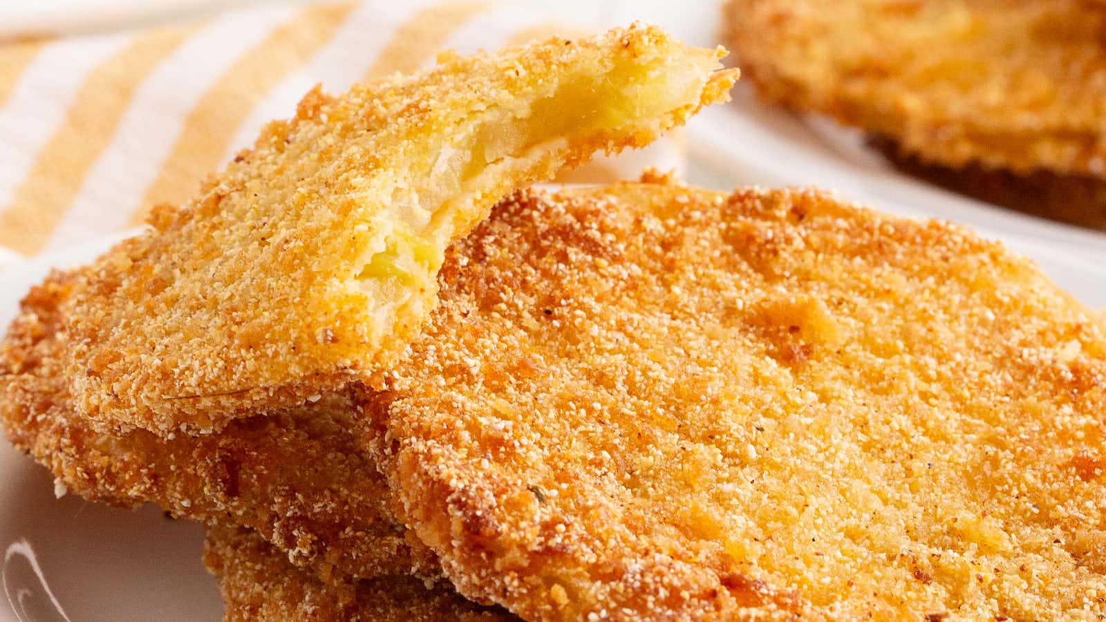 Fried Green Tomatoes recipe by Cheerful Cook.
