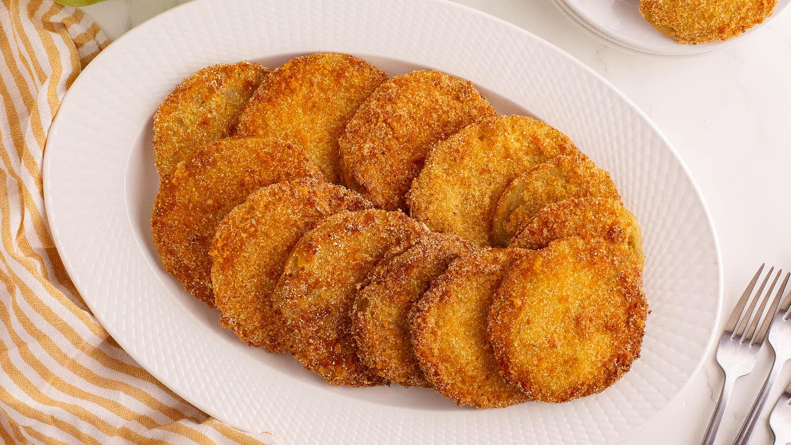 Fried Green Tomatoes recipe by Cheerful Cook.