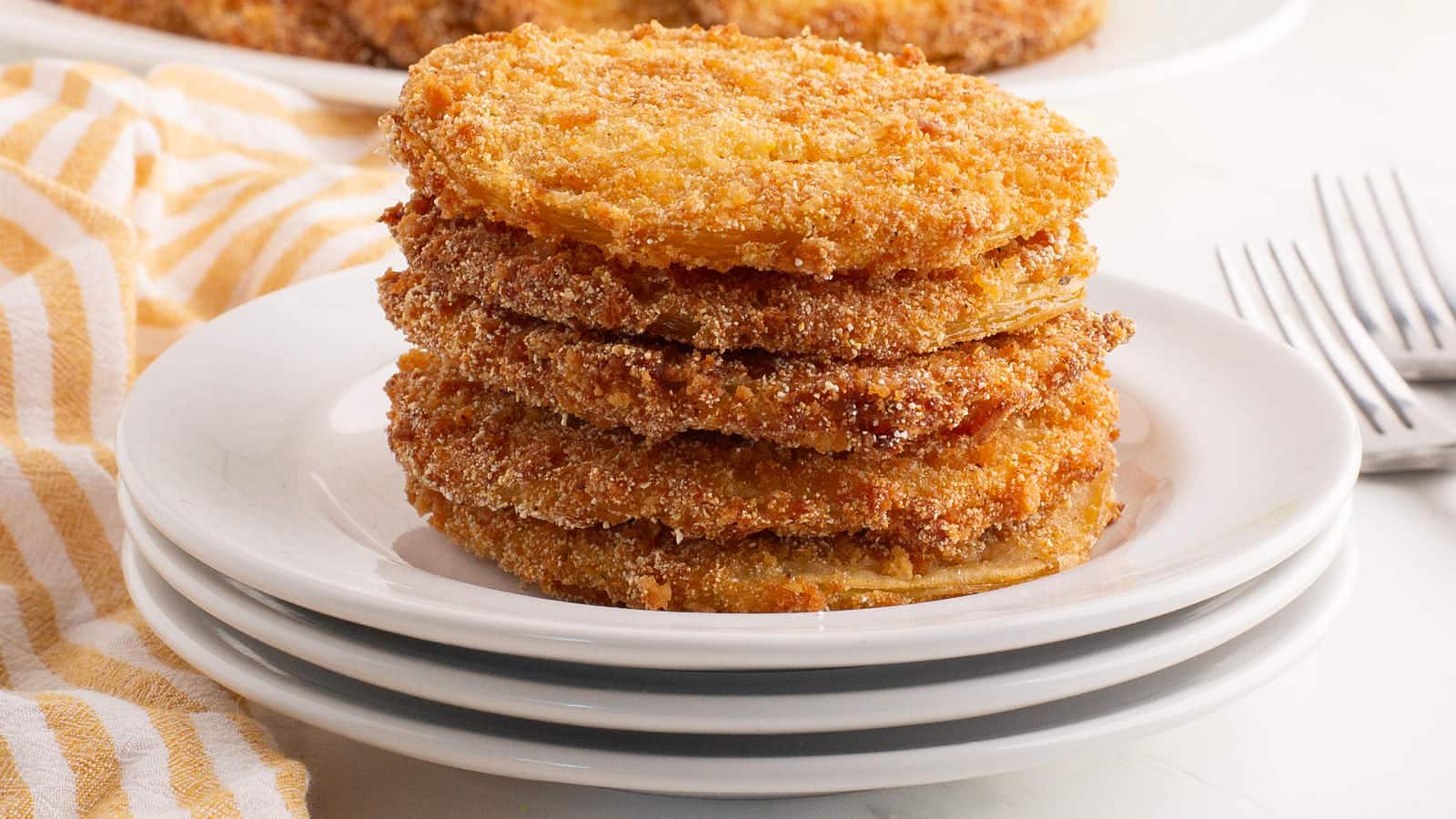 Fried Green Tomatoes recipe by Cheerful Cook.