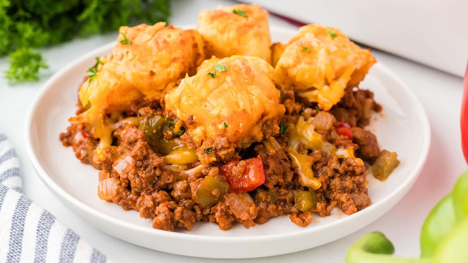 Sloppy Joe Casserole recipe by Cheerful Cook.