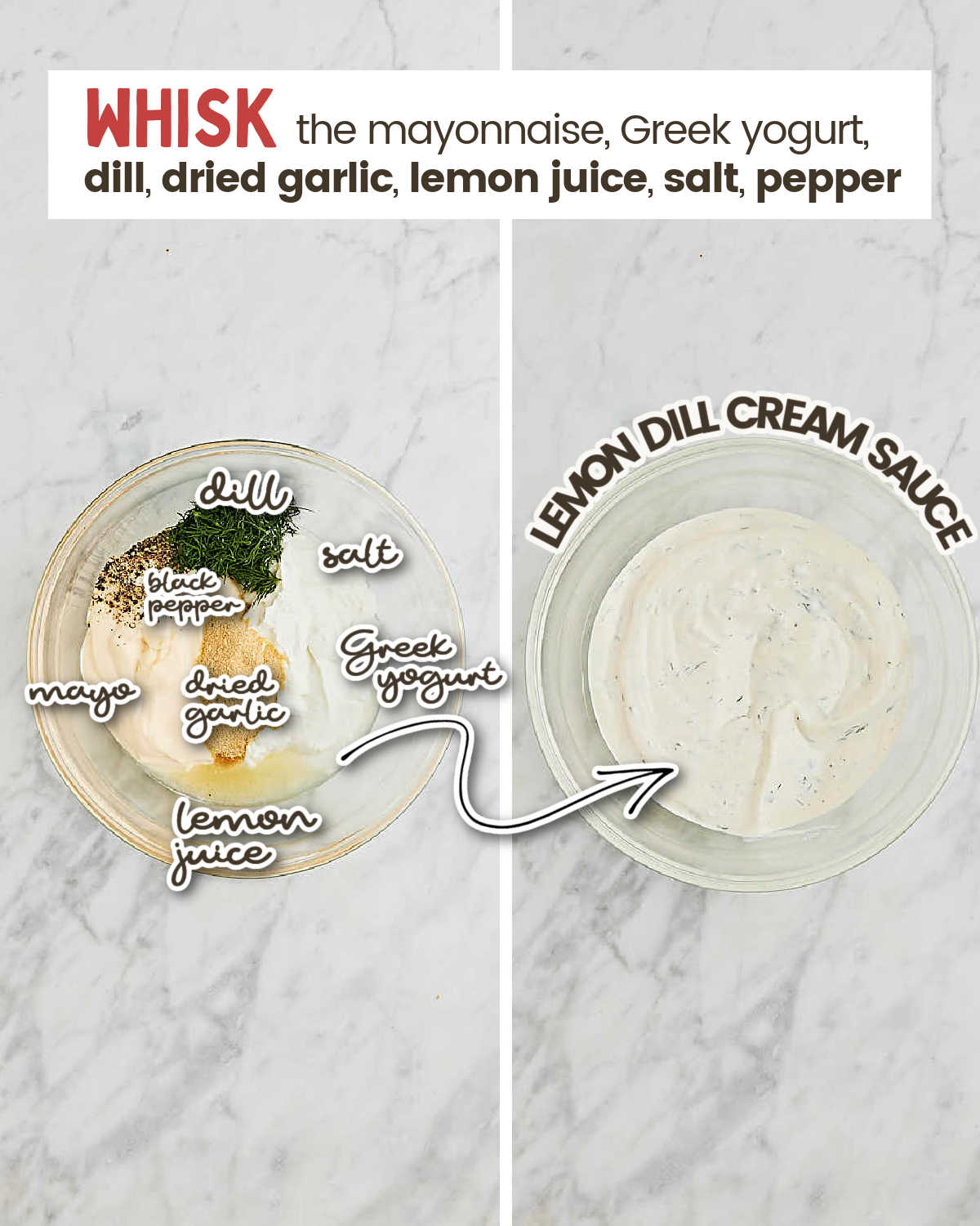 Making the Creamy Lemon Sauce.