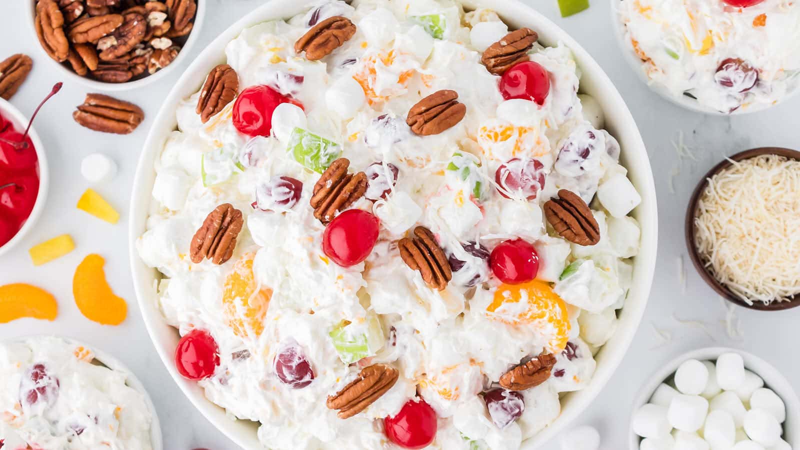 Ambrosia Salad recipe by Cheerful Cook.