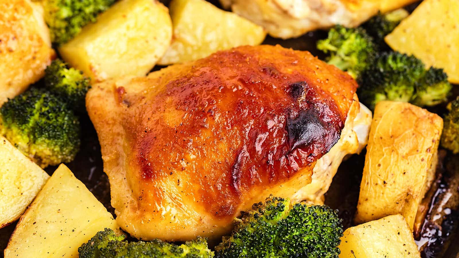 Sheet Pan Chicken Thighs recipe by Cheerful Cook.