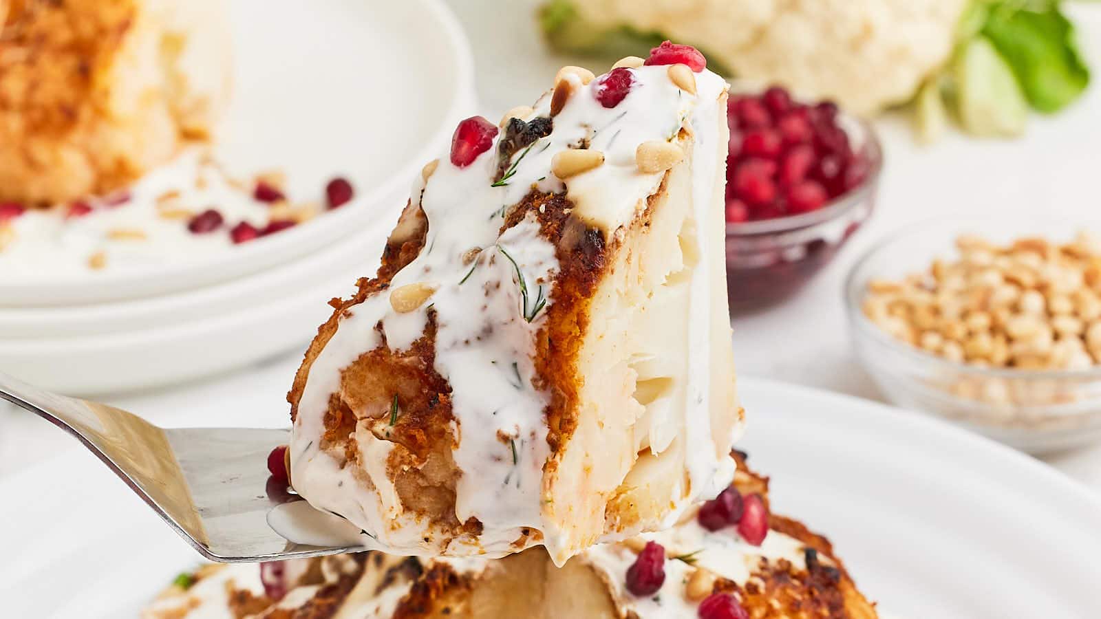 Whole Roasted Cauliflower recipe by Cheerful Cook.