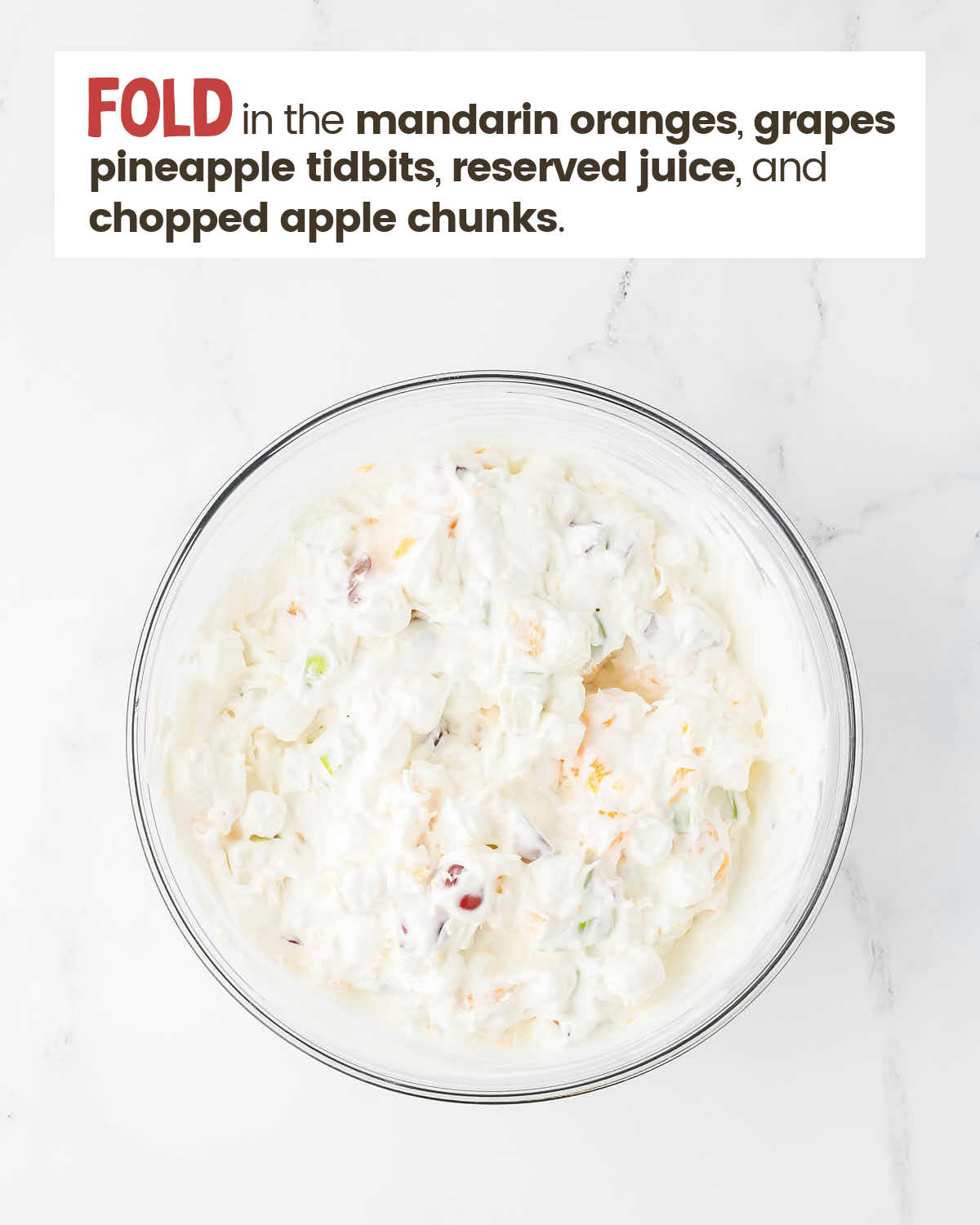 Ambrosia Salad in a bowl.