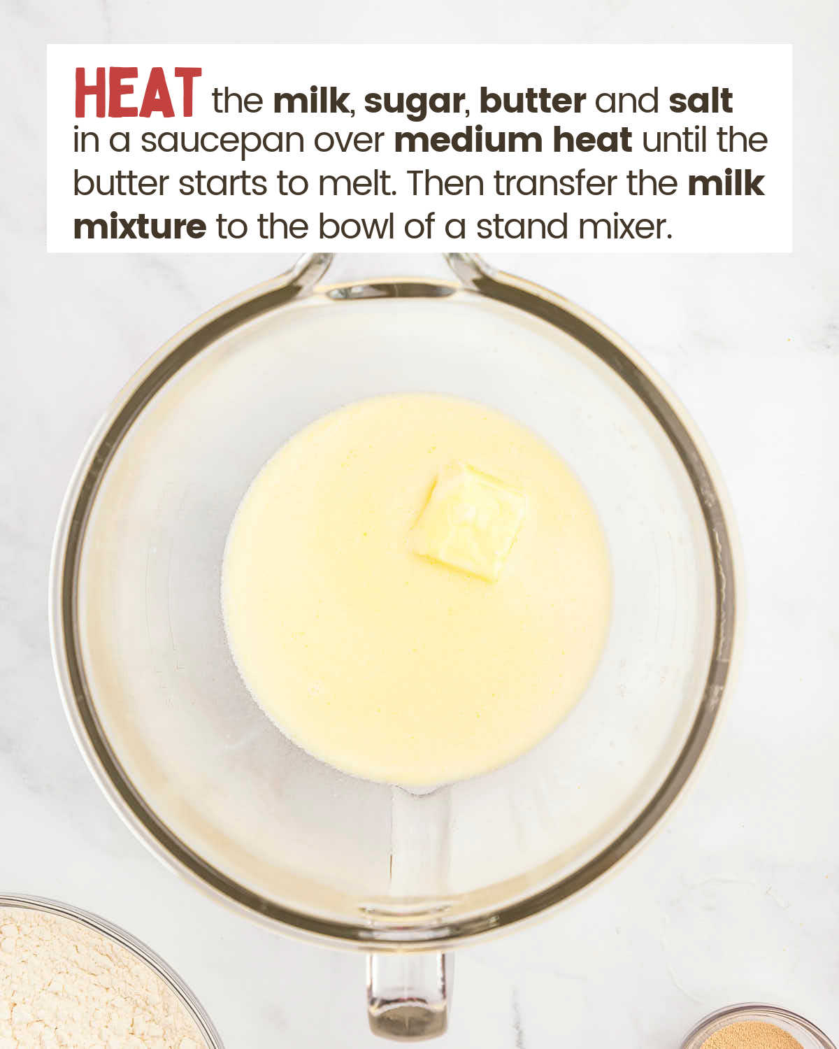 Melted butter mixture in a glass bowl.