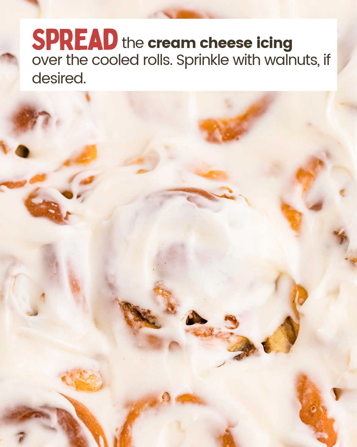Banana Cinnamon Rolls covered with icing.