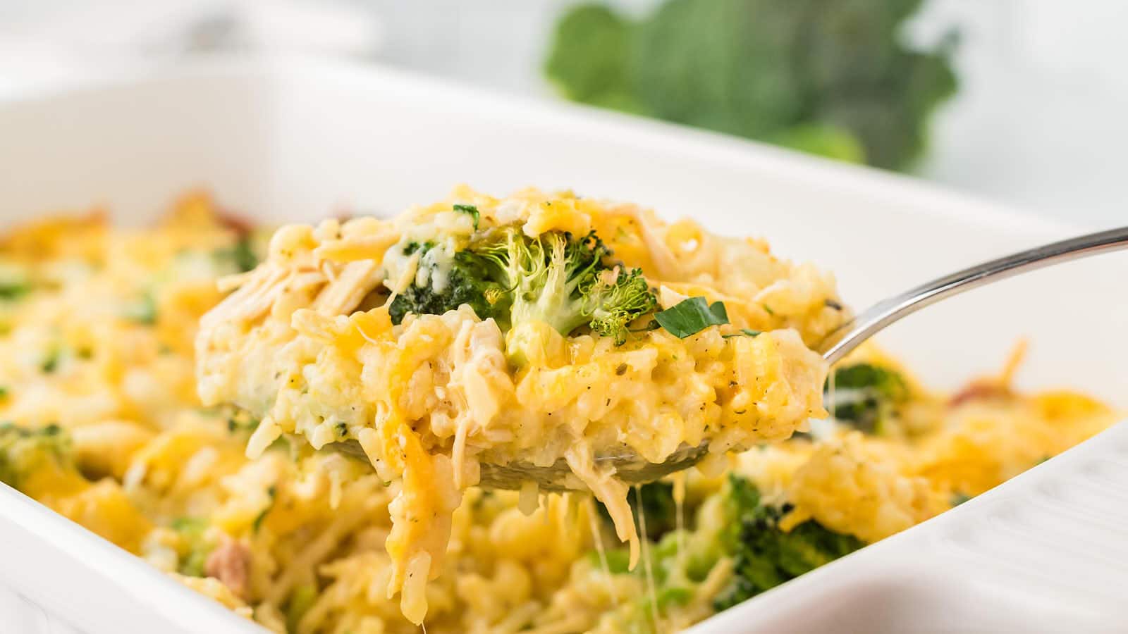 Chicken Broccoli Rice Casserole recipe by Cheerful Cook.