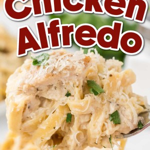 Crockpot Chicken Alfredo recipe by Cheerful Cook.