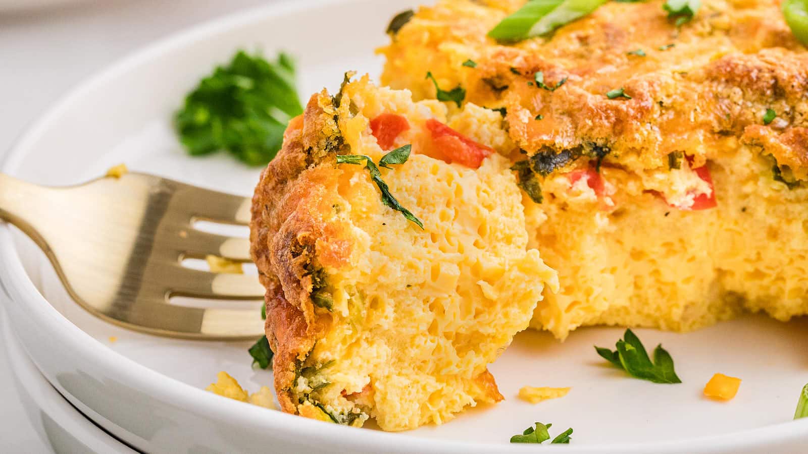 Cottage Cheese Egg Bake recipe by Cheerful Cook.