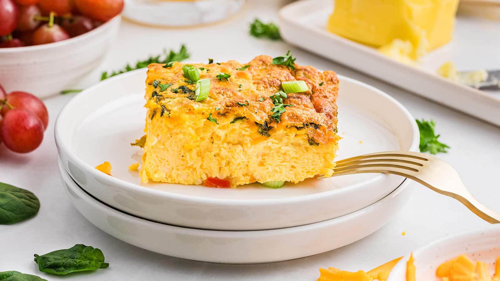 Cottage Cheese Egg Bake recipe by Cheerful Cook.