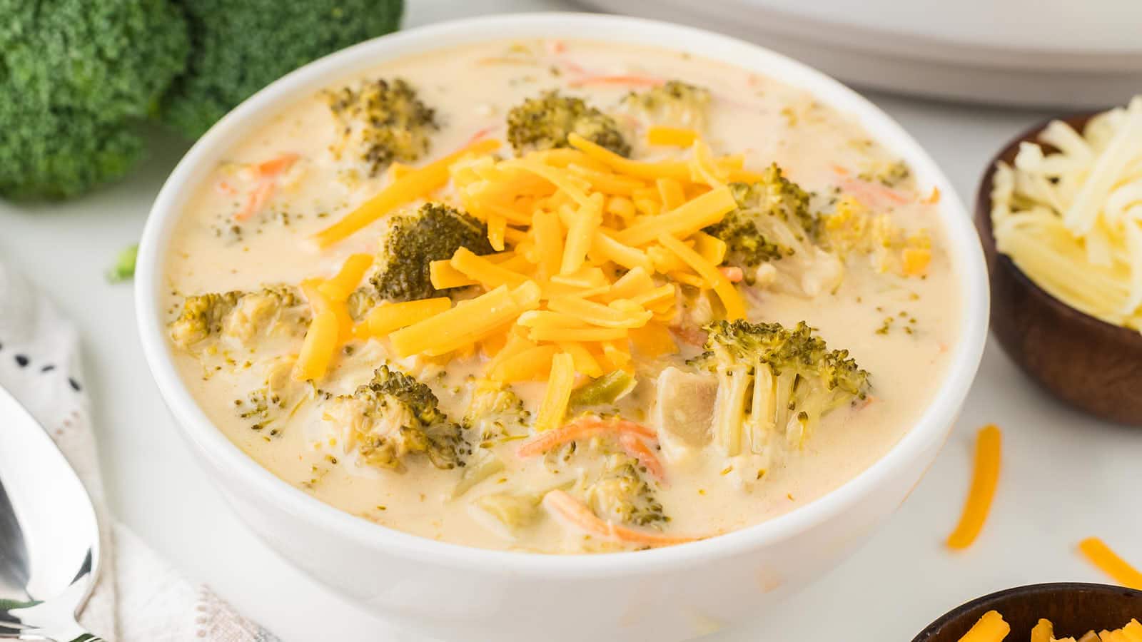 Crockpot Broccoli and Cheddar Soup recipe by Cheerful Cook.