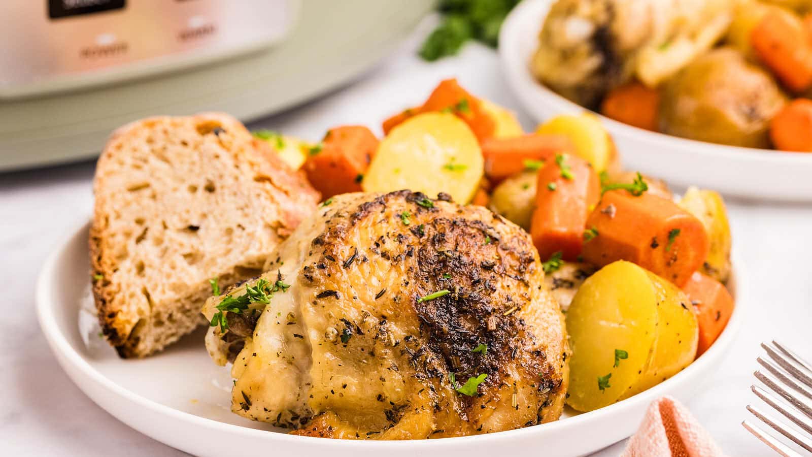 Crockpot Chicken and Potatoes recipe by Cheerful Cook.