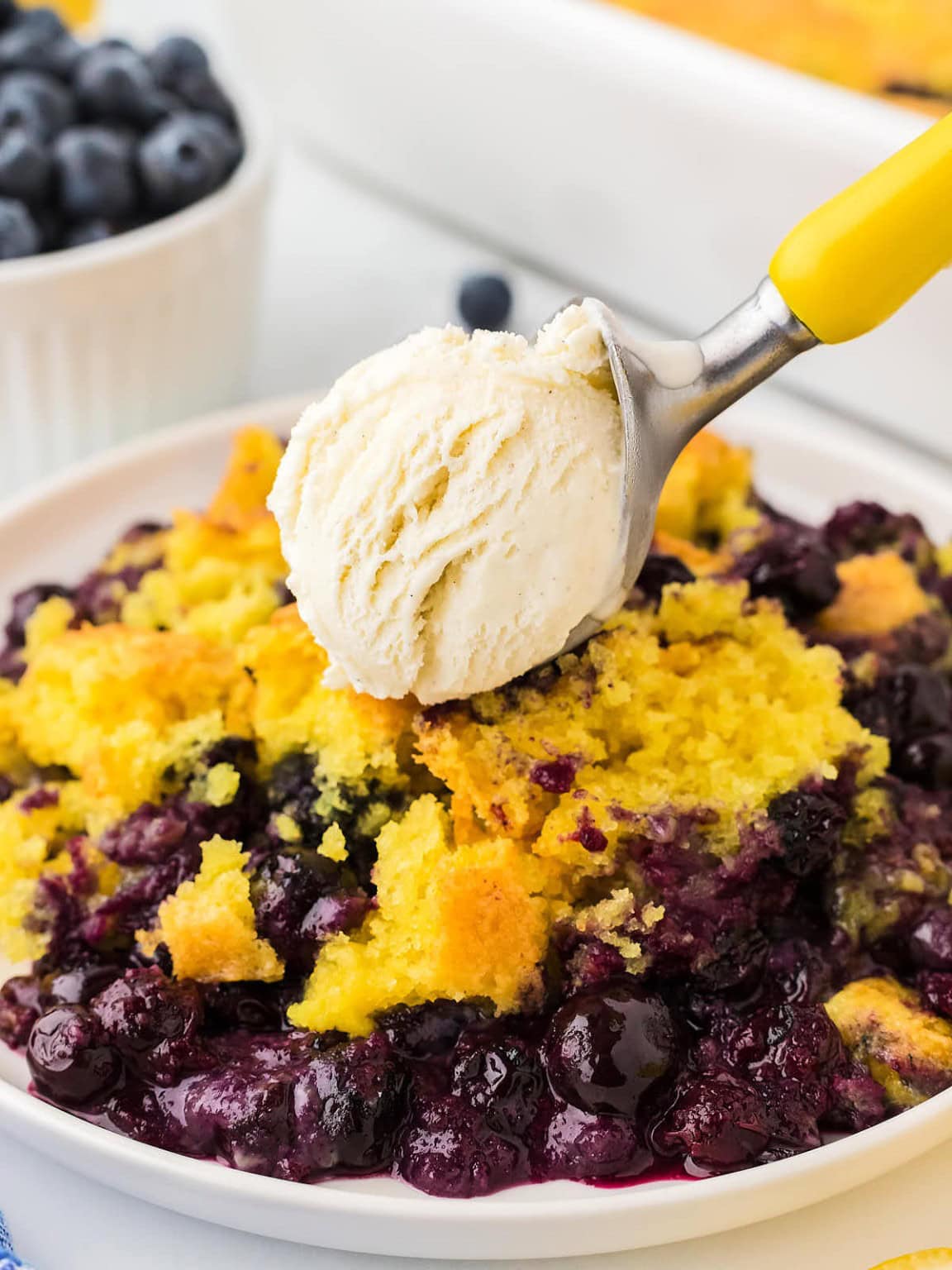 The Easiest Lemon Blueberry Dump Cake Recipe