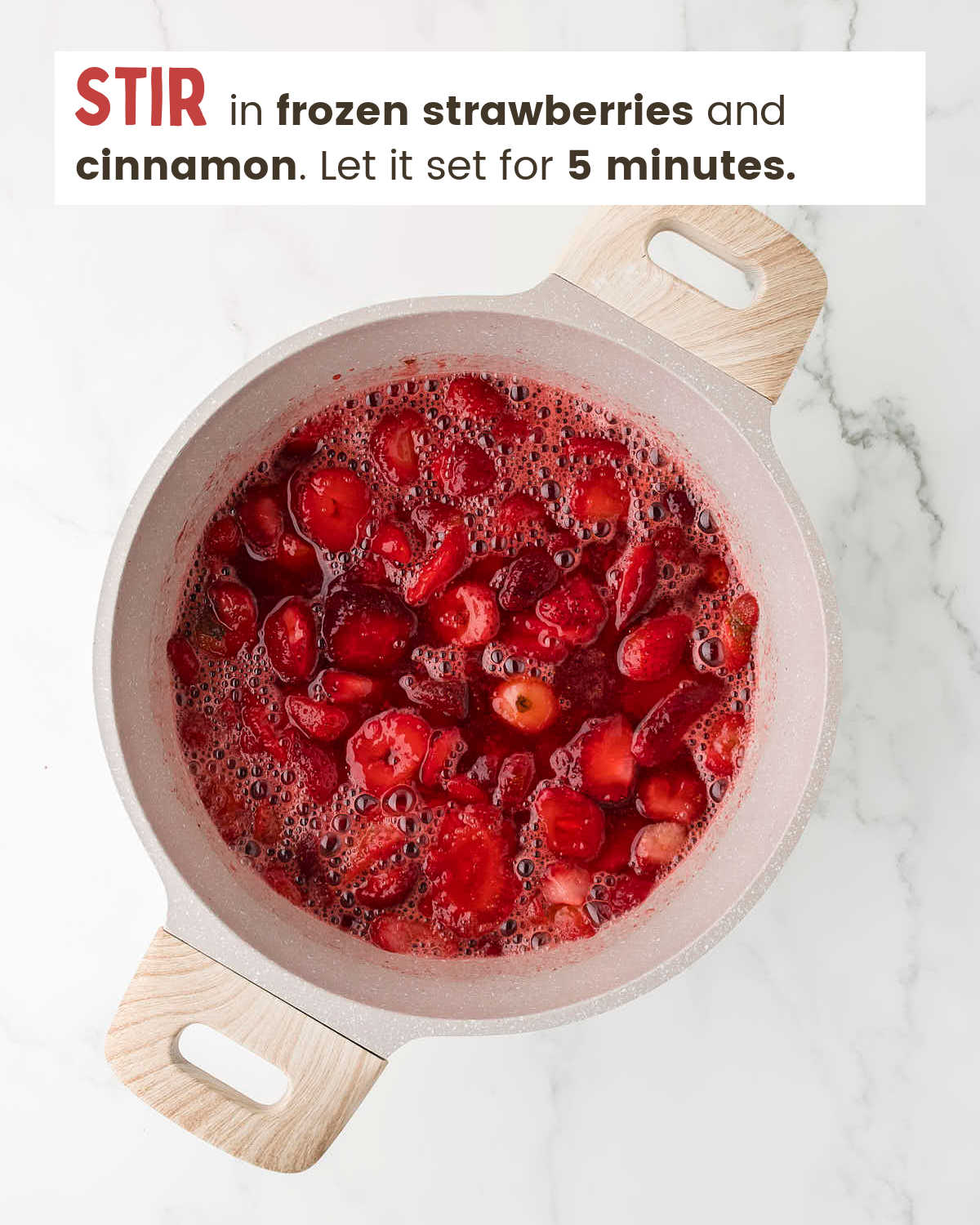 Strawberries in Jello in a pot.