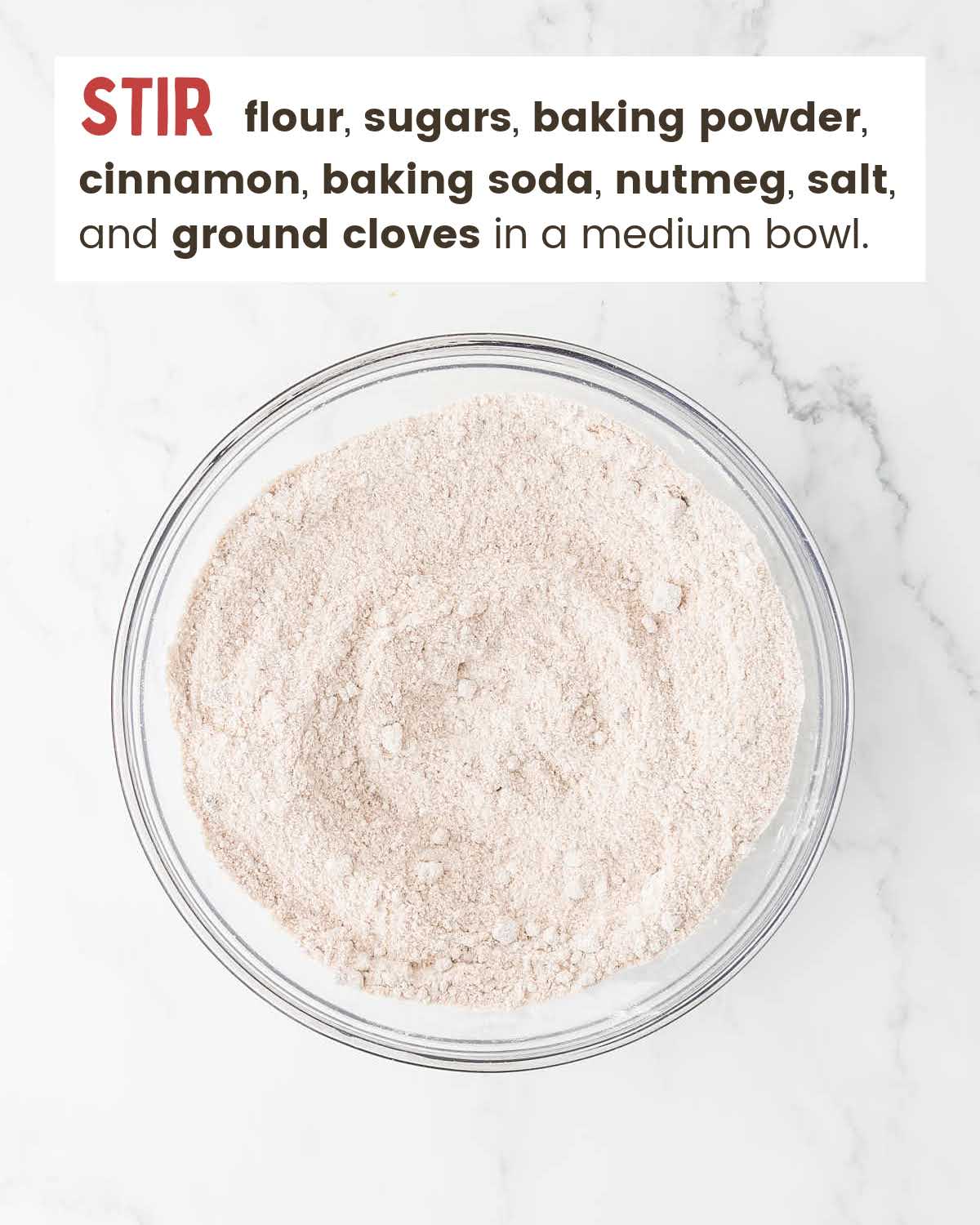 Flour mixture in a bowl.