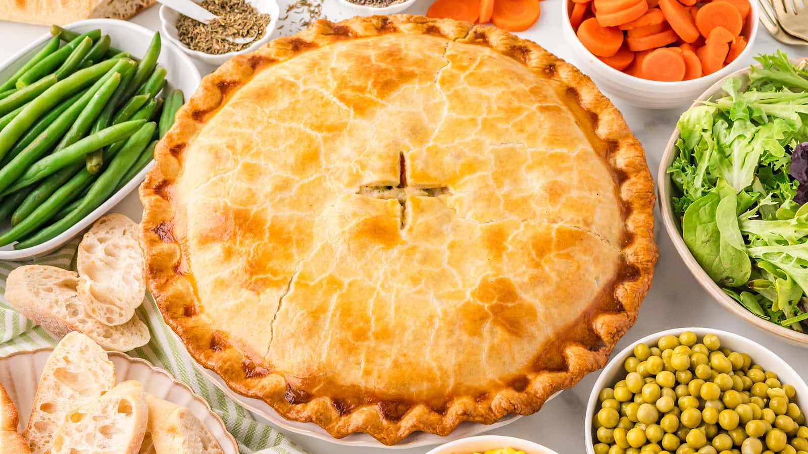 Chicken Pot Pie recipe by Cheerful Cook.