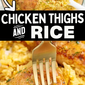 Chicken Thighs and Rice recipe by Cheerful Cook.