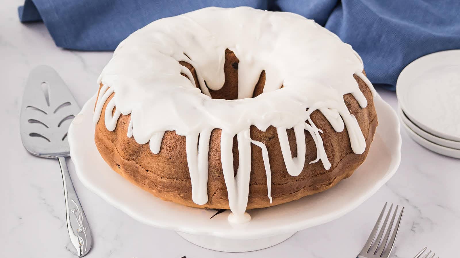 Chocolate Chip Bundt Cake recipe by Cheerful Cook.