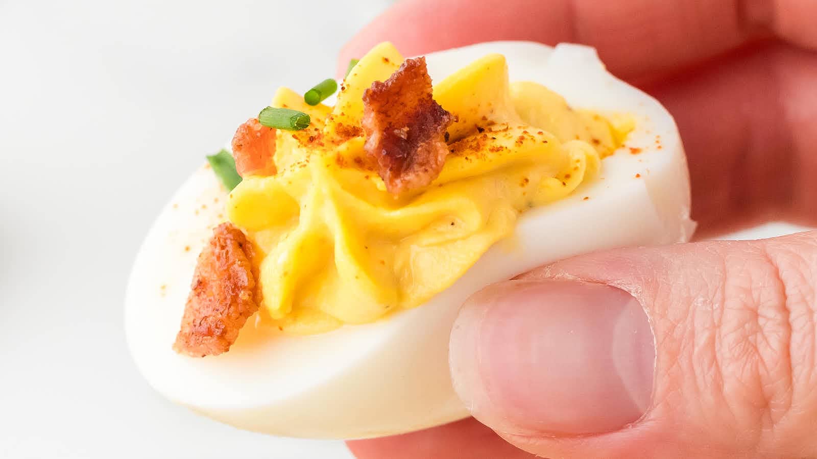 Million Dollar Deviled Eggs recipe by Cheerful Cook.