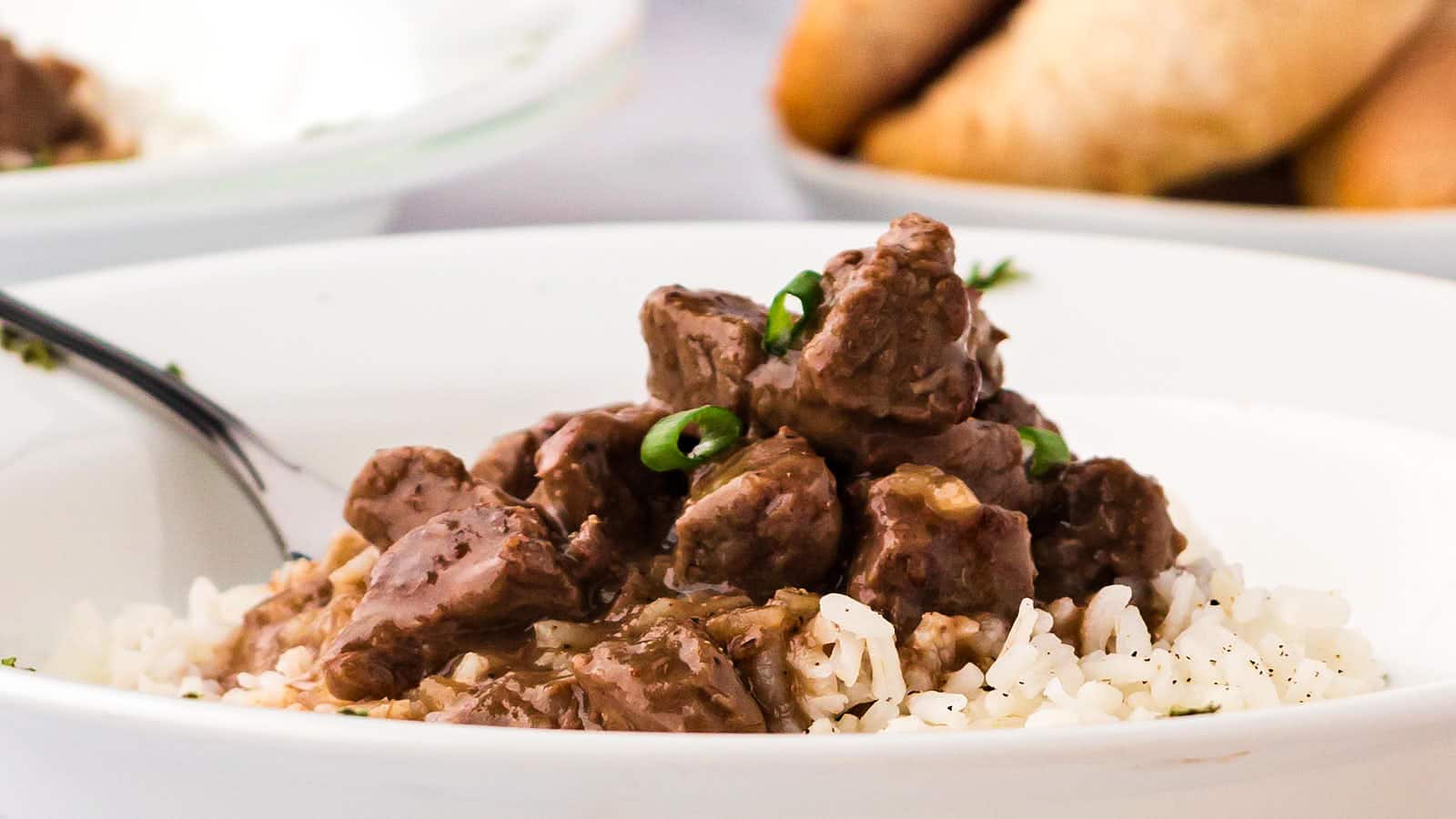 Rice Steak Bowl recipe by Cheerful Cook.