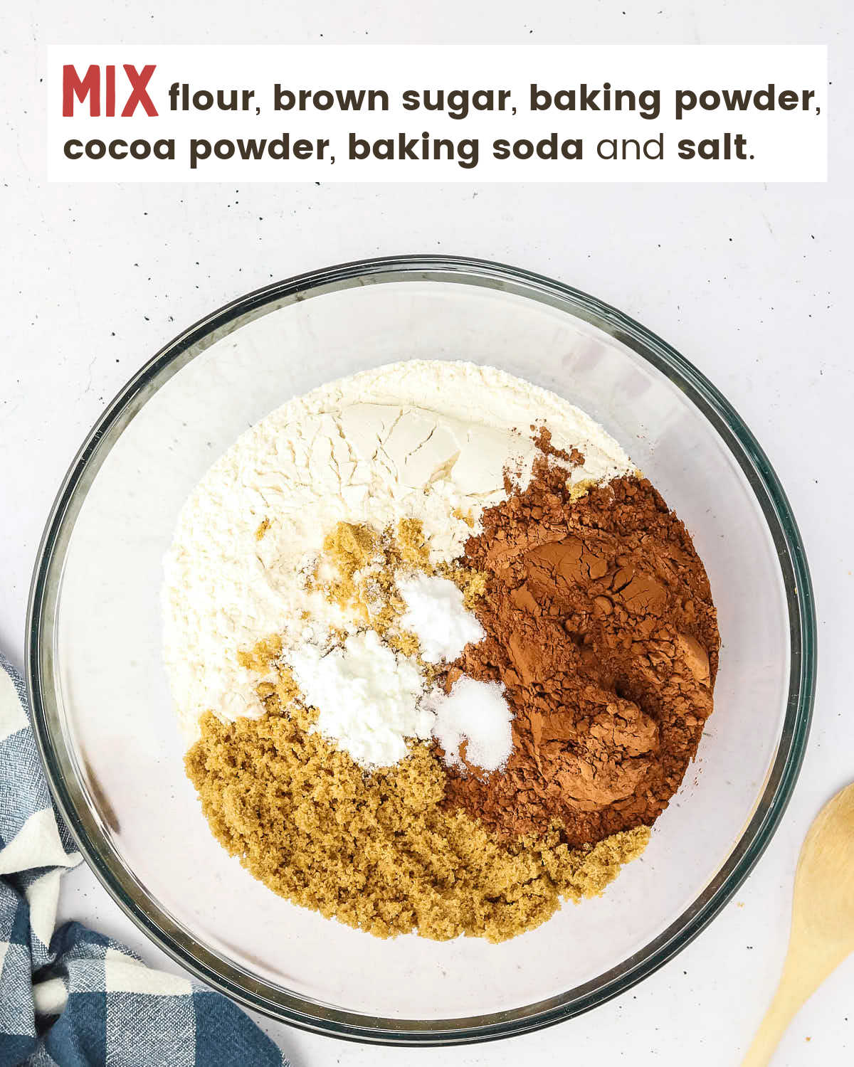 Dry ingredients for S'mores bread in a mixing bowl.