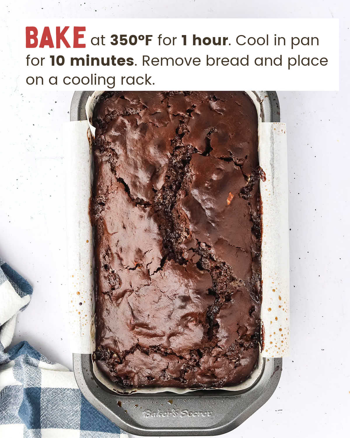 Baked S'mores bread in a bread pan.
