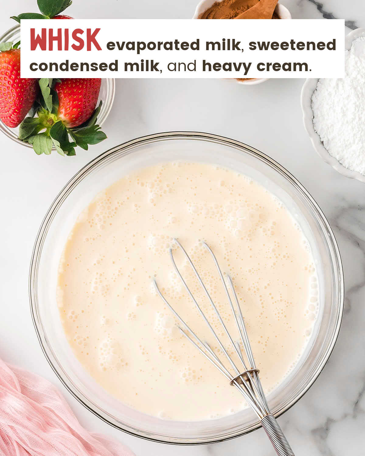 Whipped cream in a bowl.