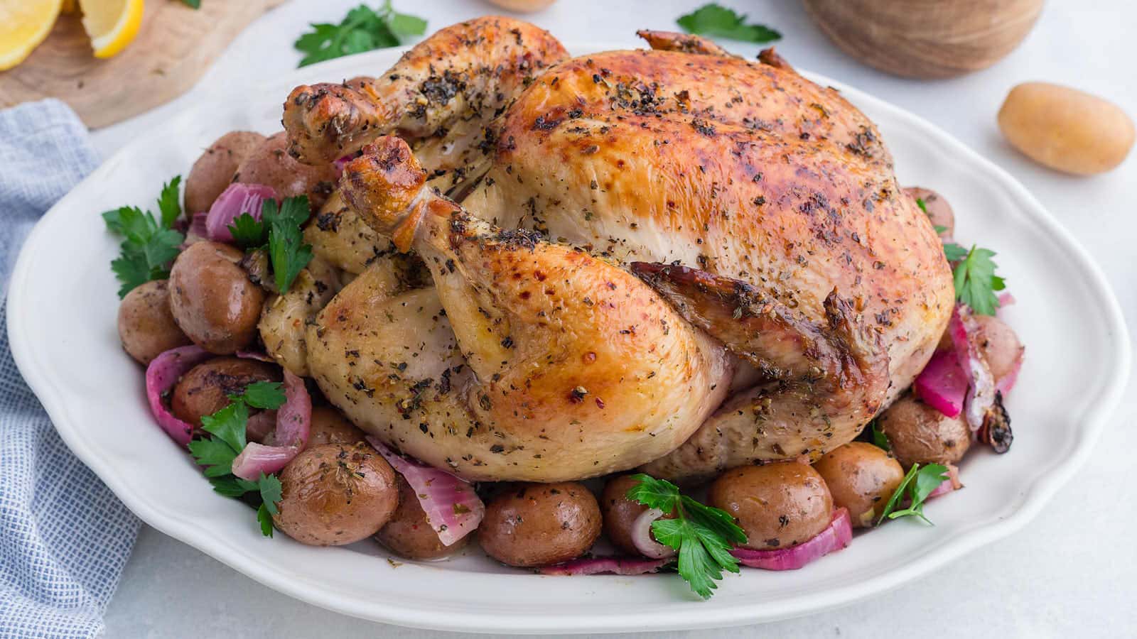 Greek chicken recipe by Cheerful Cook.