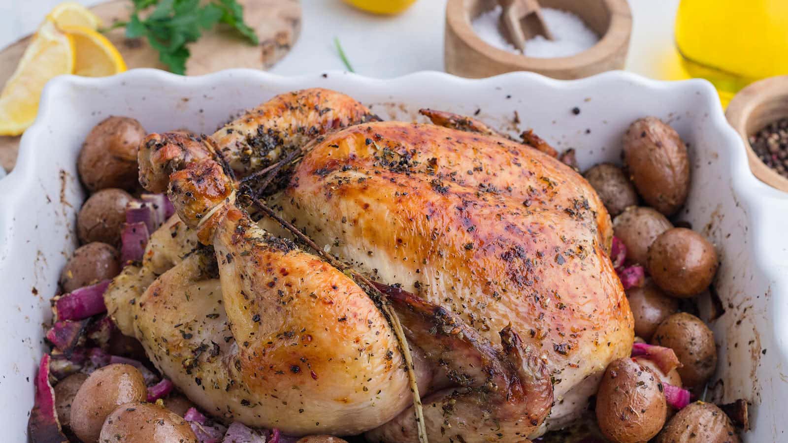 Greek chicken recipe by Cheerful Cook.