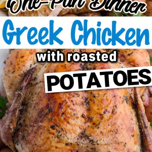 Greek Chicken with Roasted Baby Potatoes recipe by Cheerful Cook.