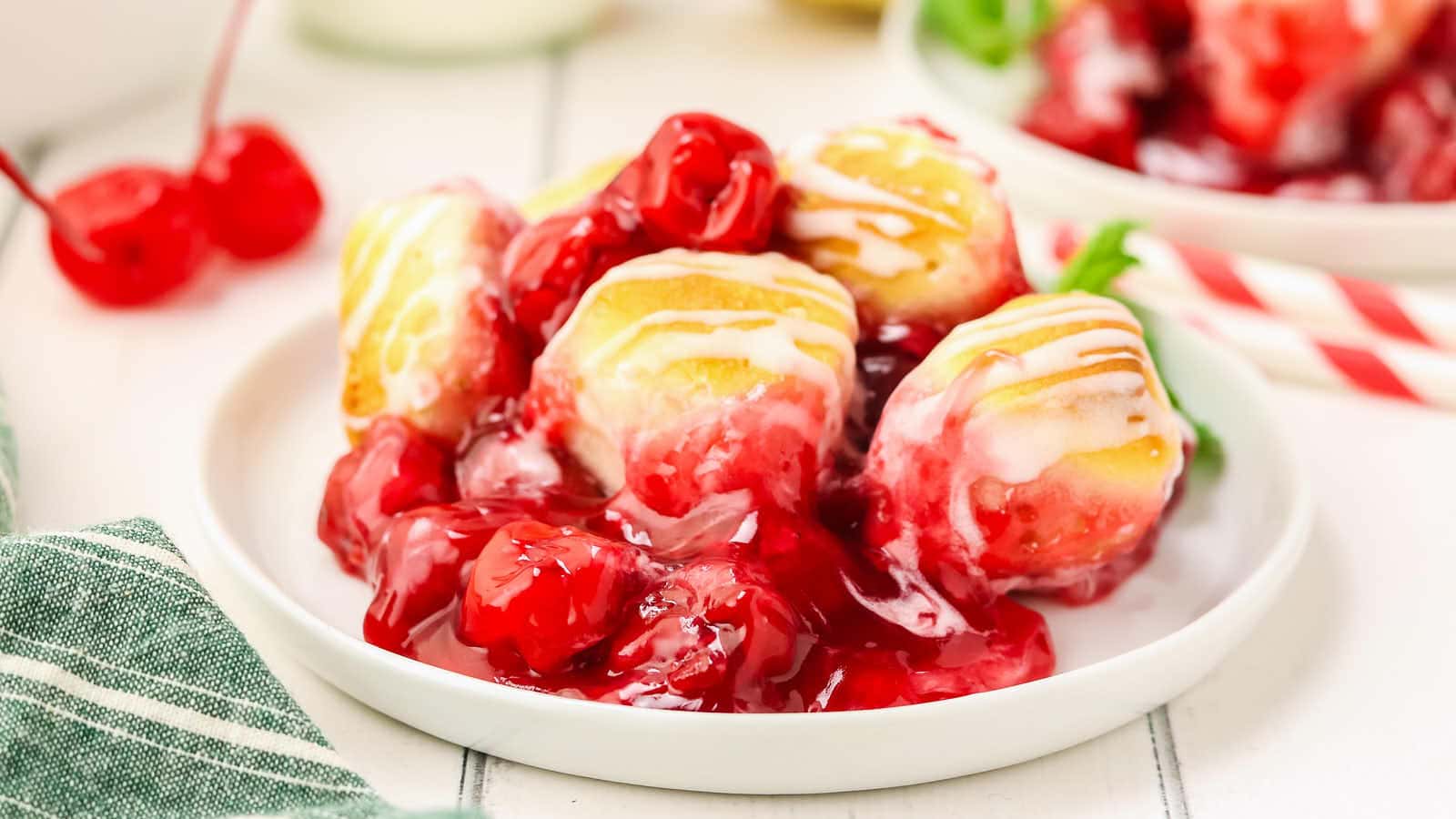 Cherry Cobbler recipe by Cheerful Cook.