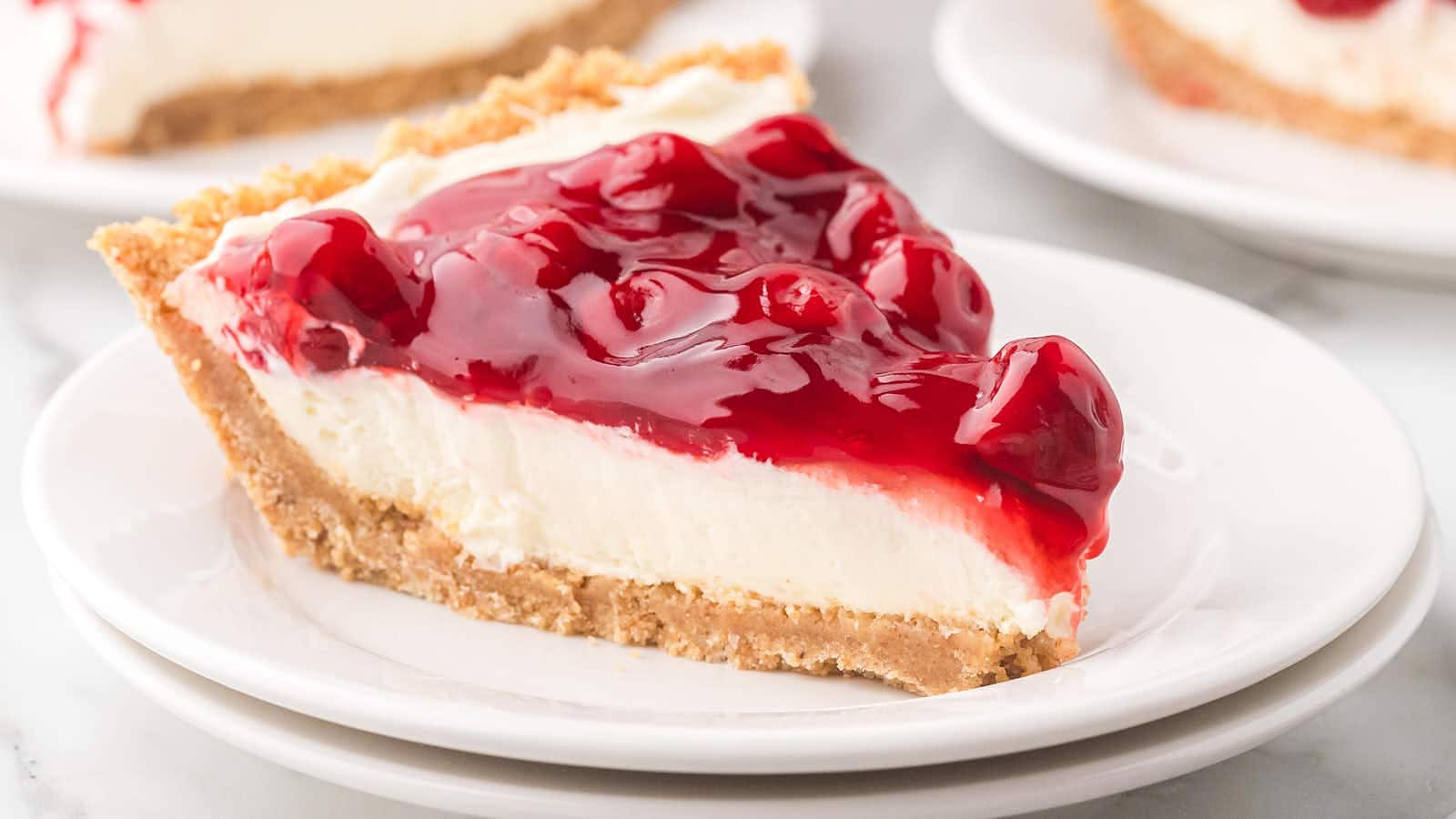 Cherry Cream Cheese Pie recipe by Cheerful Cook.