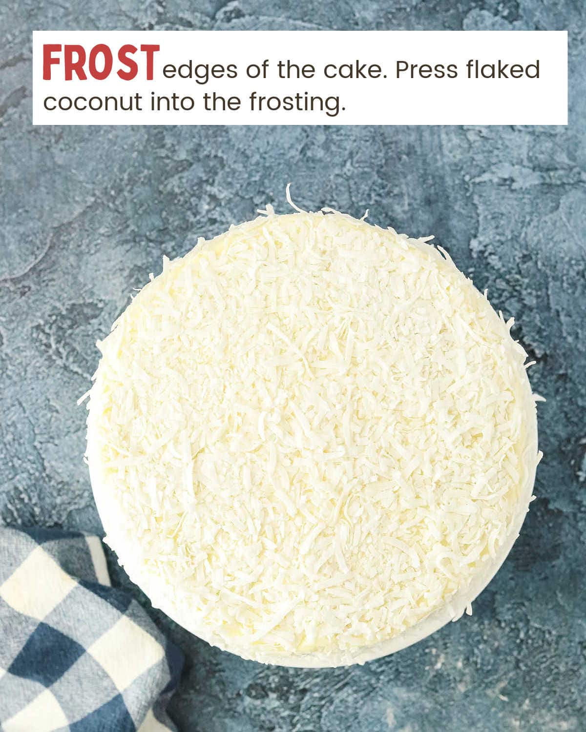 A coconut cake.